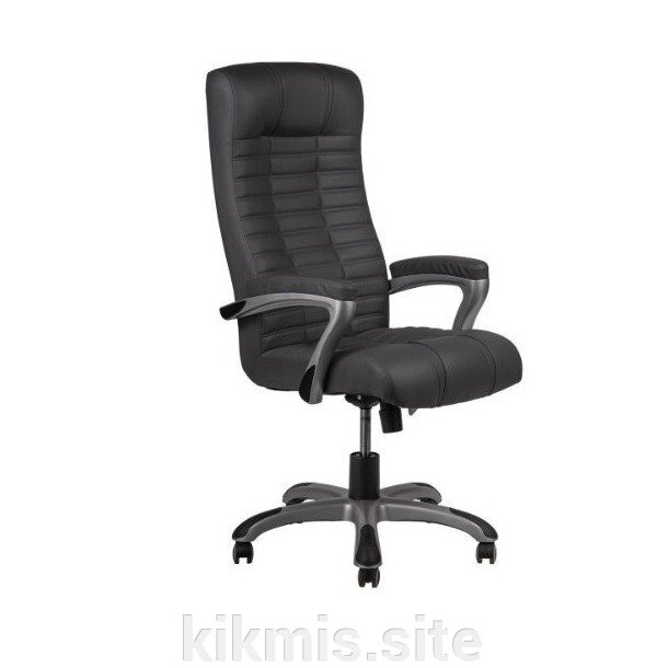 Кресло руководителя Атлант экокожа серый ТГ CH-XI, пласт серый ИМ от компании Интернет - магазин Kikmis - фото 1