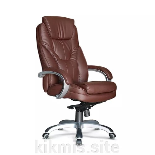 Кресло руководителя Барселона экокожа коричневый МБ ИМ