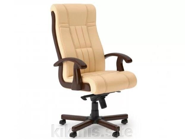 Кресло руководителя Бостон нат кожа крем (СП) МБ т орех экс от компании Интернет - магазин Kikmis - фото 1