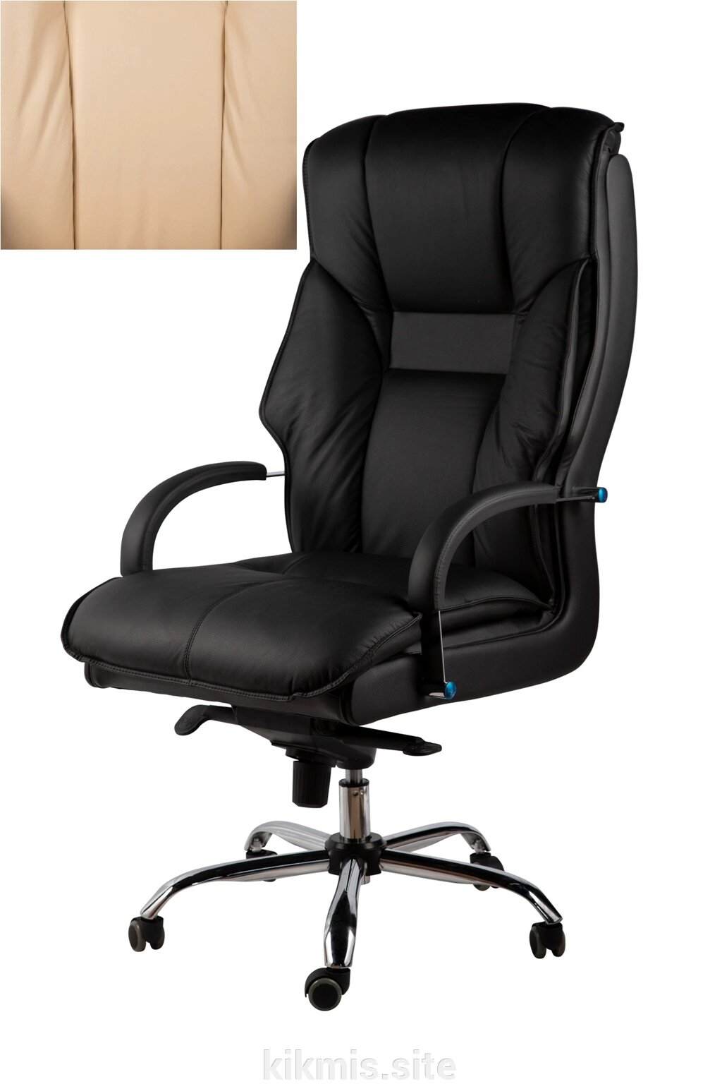 Кресло руководителя Честер нат кожа крем/хром ИМ от компании Интернет - магазин Kikmis - фото 1