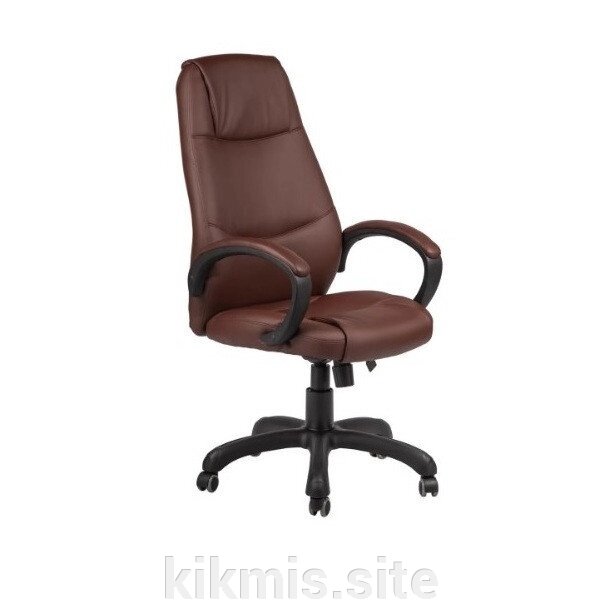 Кресло руководителя Дипломат экокожа коричневая/пласт ИМ от компании Интернет - магазин Kikmis - фото 1