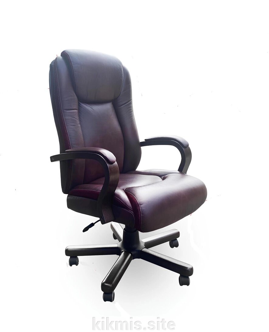 Кресло руководителя Консул нат кожа черный МТГ ИМ от компании Интернет - магазин Kikmis - фото 1