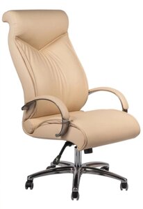 Кресло руководителя Куба эко кожа крем, мтг хром (CHAIRMAN 420)