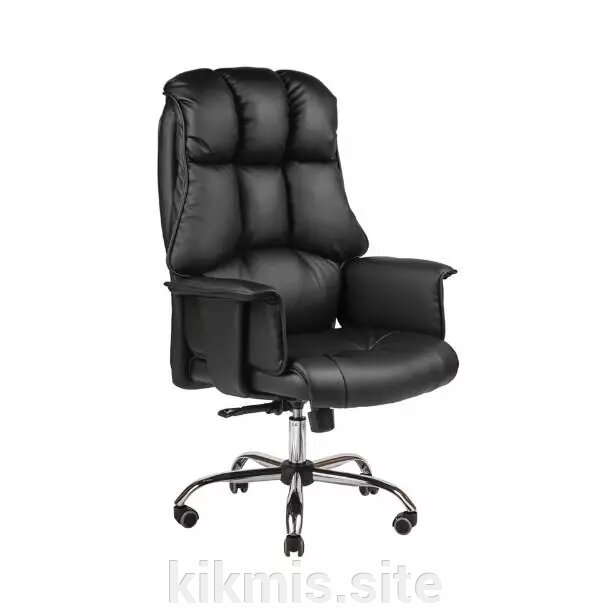 Кресло руководителя Монблан рогожка корич МТГ хром ИМ от компании Интернет - магазин Kikmis - фото 1