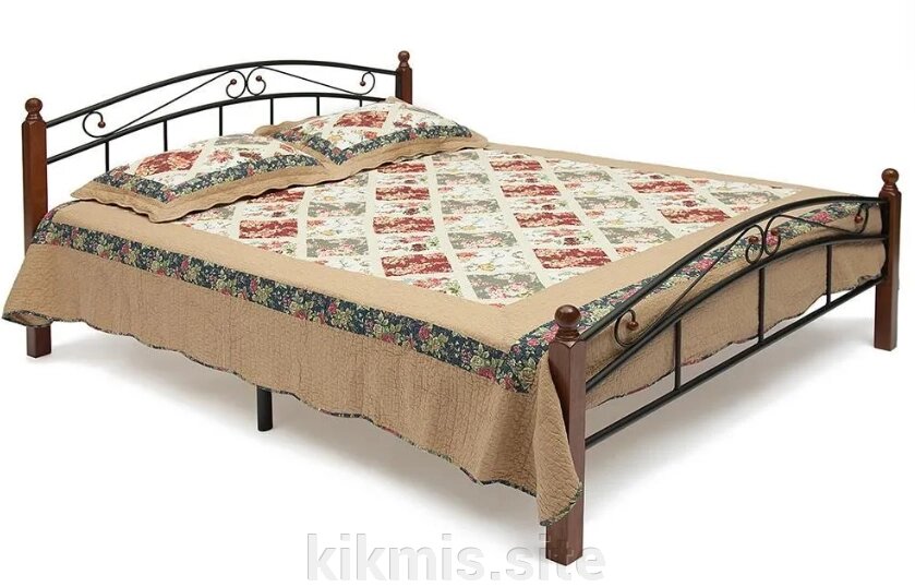 Кровать AT 8077 (металлический каркас) + металлическое основание (160см x 200см) от компании Интернет - магазин Kikmis - фото 1