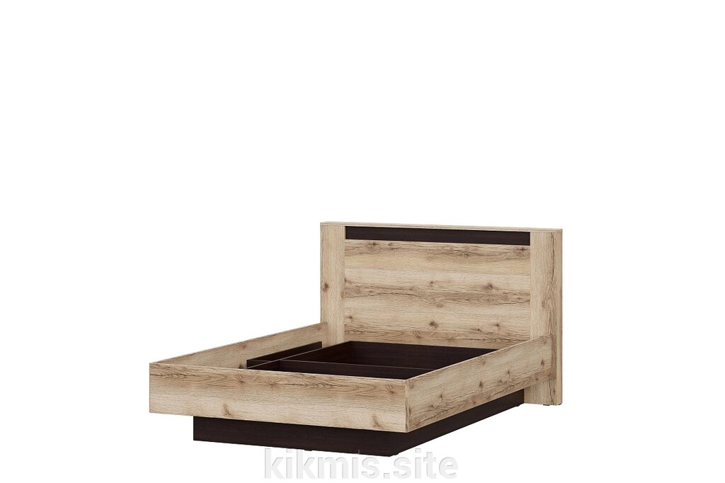 Кровать двойная SV-мебель №3 (универсальная 1.4х2.0 Страйп) Серия 3 Дуб Делано/Дуб Венге от компании Интернет - магазин Kikmis - фото 1