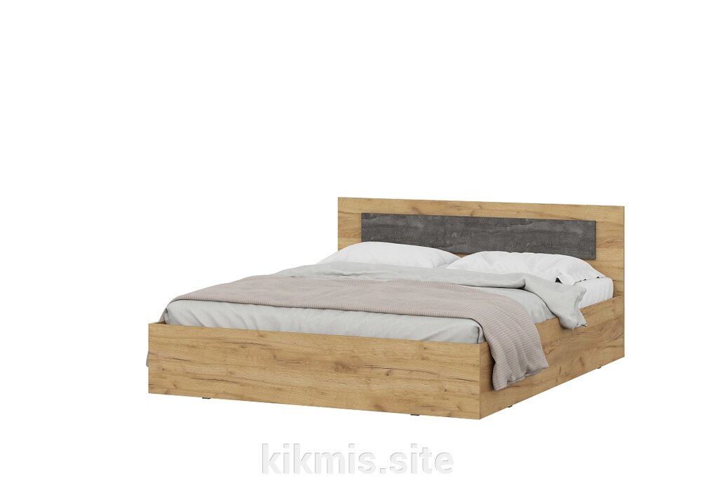 Кровать двойная универсальная SV-мебель МСП 1 1,6*2,0 Дуб Золотой/Камень Темный от компании Интернет - магазин Kikmis - фото 1