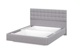 Кровать двойная универсальная SV-Мебель Серия 2 №2 1,6*2,0 Белый/Бежевый ткань/Квадро Бежевый ткань