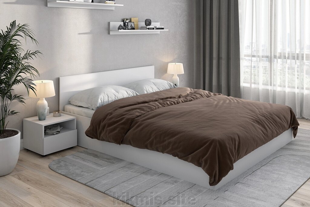 Кровать двойная универсальная SV-мебель Токио (1,6х2,0) Белый текстурный от компании Интернет - магазин Kikmis - фото 1