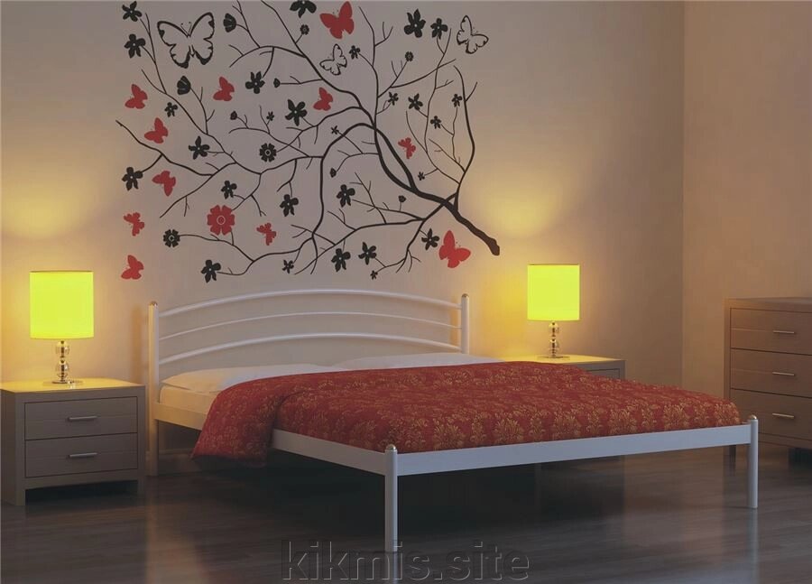 Кровать двуспальная ЭКО (160х200/металлическое основание) Белый RB от компании Интернет - магазин Kikmis - фото 1