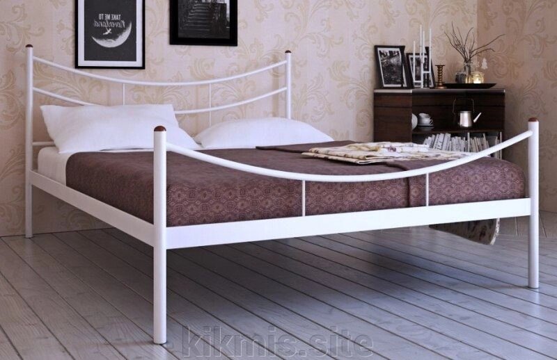 Кровать двуспальная "Luna" (160х200/металлическое основание) Белый от компании Интернет - магазин Kikmis - фото 1