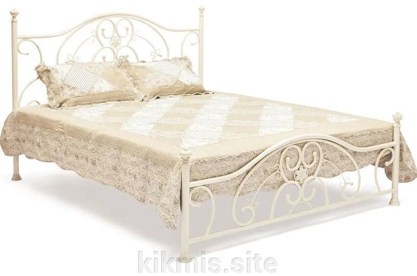 Кровать металлическая ELIZABETH 160*200 см (Queen bed), Античный белый от компании Интернет - магазин Kikmis - фото 1
