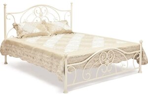 Кровать металлическая ELIZABETH 160*200 см (Queen bed), Античный белый