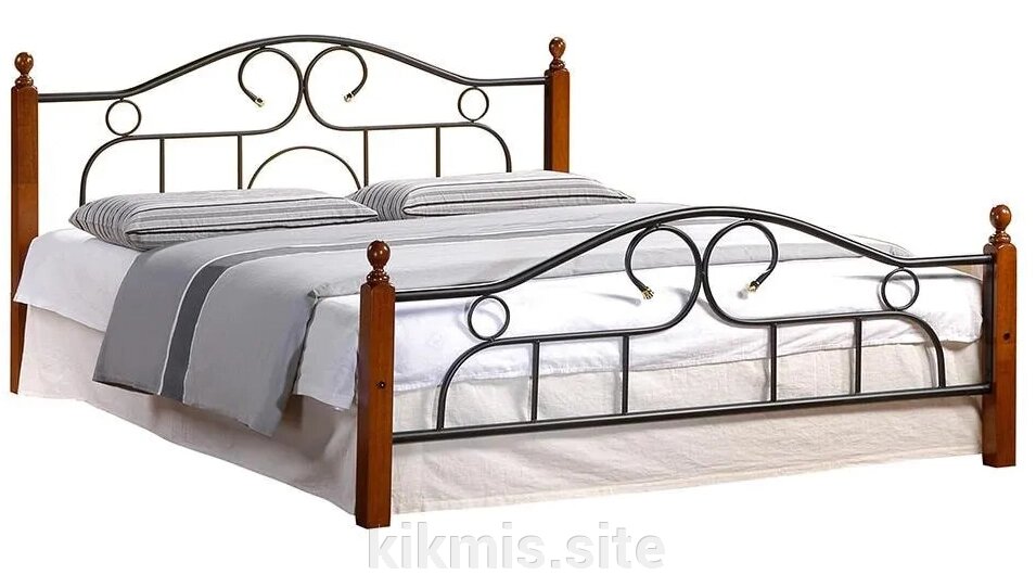 Металлическая кровать AT 808 (металлический каркас) + металлическое основание (160см x 200см) от компании Интернет - магазин Kikmis - фото 1