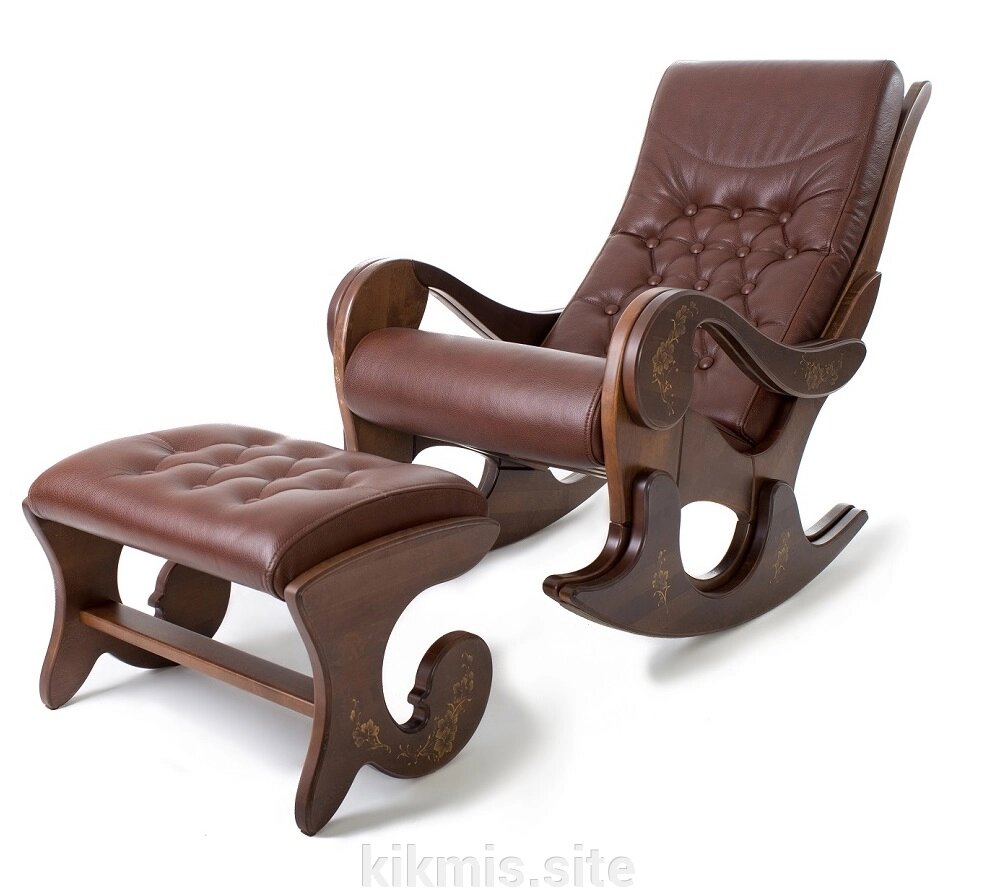 Набор мебели кресло-качалка Грация+Подножник (без росписи) от компании Интернет - магазин Kikmis - фото 1