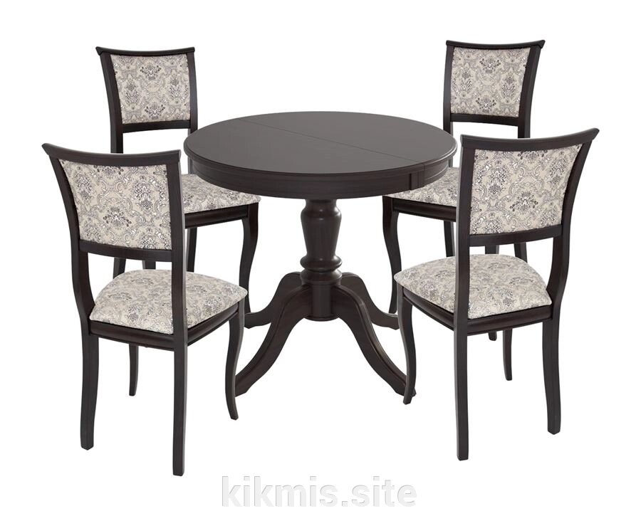 Обеденная группа стол Эгина и стулья Кентавр  (Венге/ткань стула Imperator) от компании Интернет - магазин Kikmis - фото 1