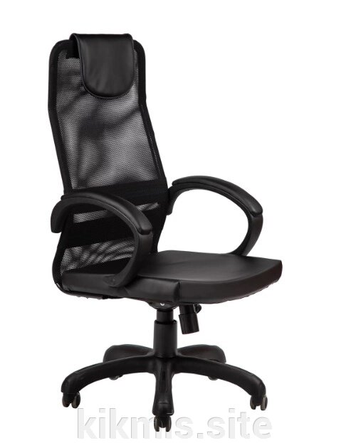 Офисное кресло «Лукас» эко черн\сетка черн ДТГ пластик от компании Интернет - магазин Kikmis - фото 1
