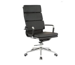 Офисное кресло руководителя Электра нат кожа черн хром ТГ ИМ