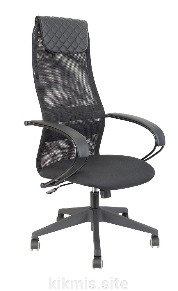 Офисное кресло руководителя KR 67 (CH-607) эко черн\сетка черн ТГ от компании Интернет - магазин Kikmis - фото 1