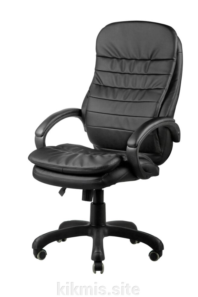 Офисное кресло руководителя Мираж экокожа черный ТГ пласт ИМ от компании Интернет - магазин Kikmis - фото 1