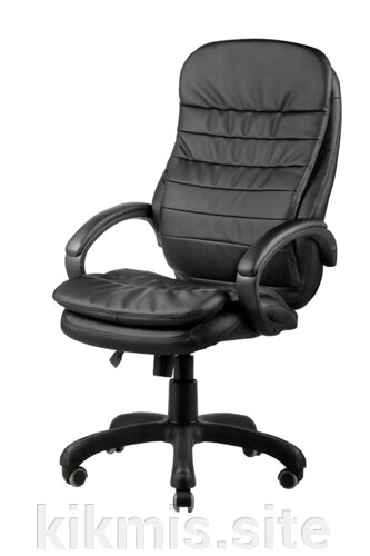 Офисное кресло руководителя Мираж экокожа черный ТГ пласт ИМ