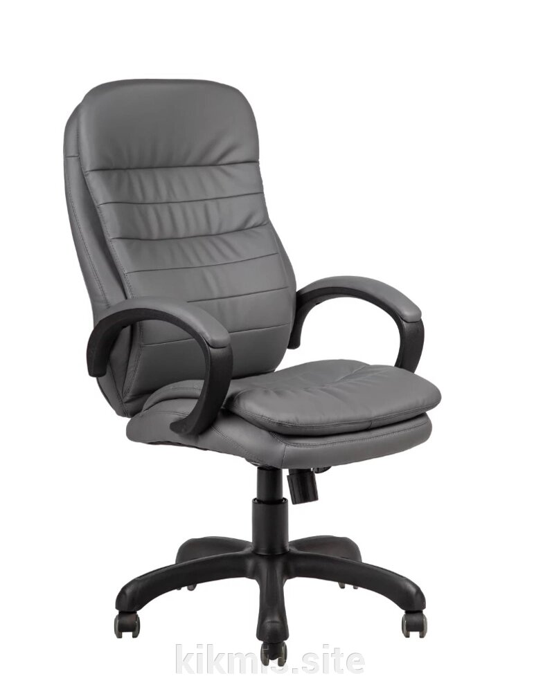 Офисное кресло руководителя Мираж экокожа серый ТГ пласт ИМ от компании Интернет - магазин Kikmis - фото 1