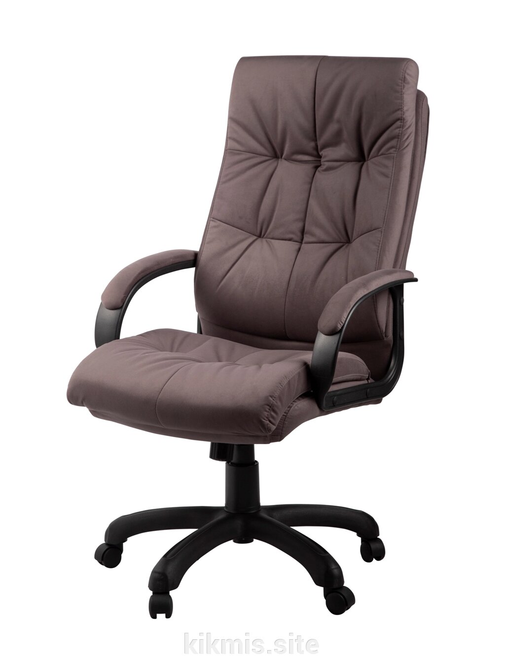 Офисное кресло руководителя Мурано велюр серый ДТГ пласт от компании Интернет - магазин Kikmis - фото 1