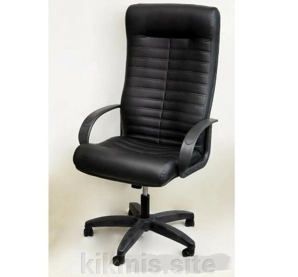 Офисное кресло руководителя Орион экокожа черный ТГ пласт ИМ от компании Интернет - магазин Kikmis - фото 1