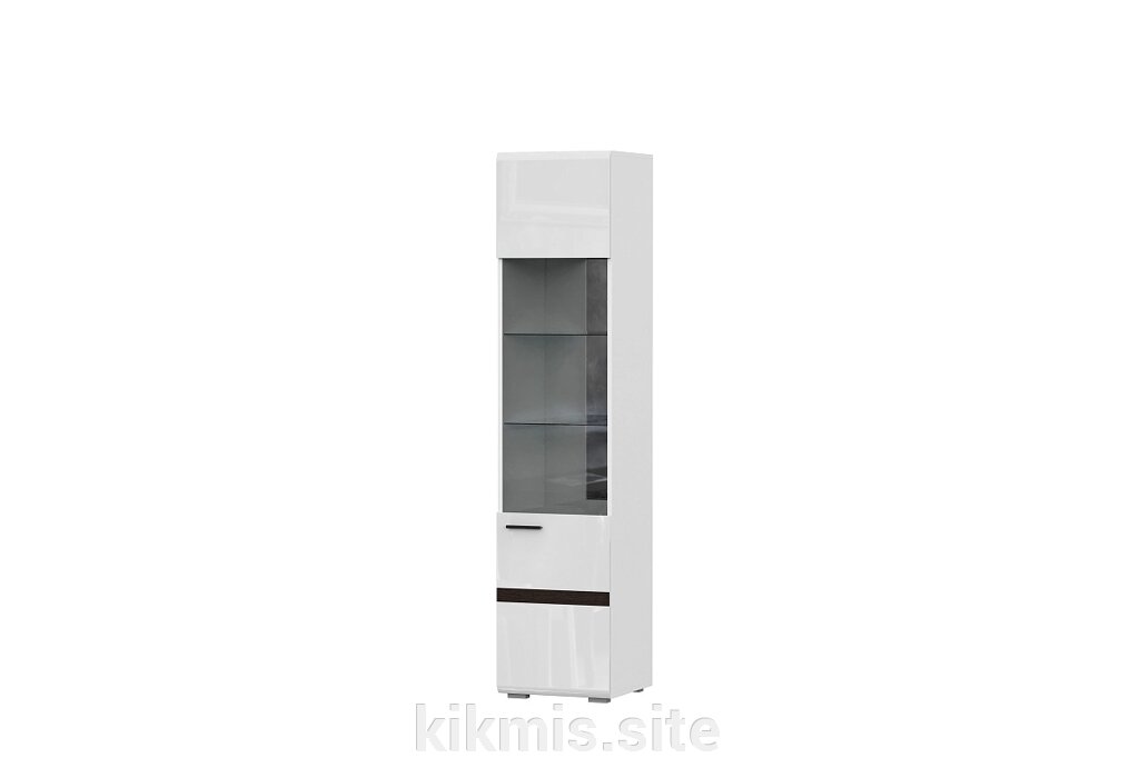 Пенал-витрина SV-мебель Модульная система Соло Белый/Белый глянец от компании Интернет - магазин Kikmis - фото 1