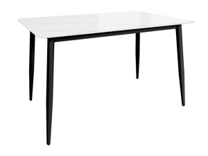 Стол для кафе Uni-Form-S2.2B (1300х700) SBlack/White Gloss Marble