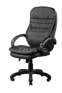 Офисное кресло руководителя Мираж экокожа черный ТГ пласт ИМ