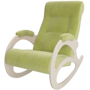 Кресло-качалка Орион 4 (Дуб шампань / Без лозы / ткань Verona Apple green )
