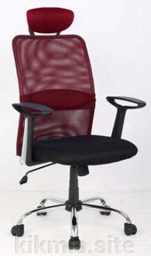 Кресло для персонала 8878 F-1CS комфорт бордовый ДК - Интернет - магазин Kikmis