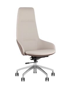 Кресло руководителя STOOL GROUP TopChairs Soulo бежевый/коричневый
