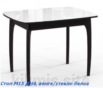 Стол обеденный М15 ДН4 венге/стекло белое ДК - Москва