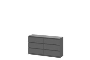 Комод с ящиками SV-мебель Денвер (1,38м) Графит серый