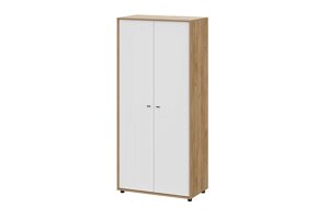 Шкаф двухстворчатый универсальный SV-мебель Милан Дуб золотой/Белый матовый