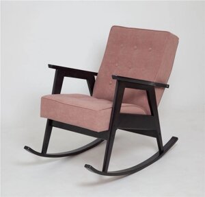 Кресло-качалка РЕТРО (венге / RS 12 - розовый) в Москве от компании Интернет - магазин Kikmis