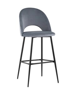 Стул барный Stool Group Меган Велюр серый