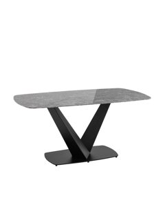 Стол обеденный STOOL GROUP Аврора 160*90 Керамика черная