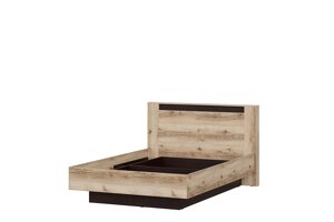Кровать двойная SV-мебель №3 (универсальная 1.4х2.0 Страйп) Серия 3 Дуб Делано/Дуб Венге