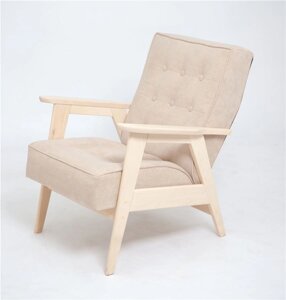 Кресло для отдыха РЕТРО (беленый дуб / RS3 - бежевый) в Москве от компании Интернет - магазин Kikmis