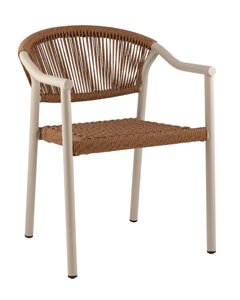 Стул STOOL GROUP Syna коричневый, бежевые ножки