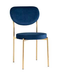 Стул STOOL GROUP Барбара Велюр королевский синий/Золотые ножки