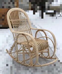 Кресло качалка из лозы Дубрава без подушки