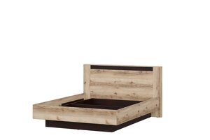 Кровать двойная SV-мебель №3 (универсальная 1.6х2.0 Страйп) Серия 3 Дуб Делано/Дуб Венге