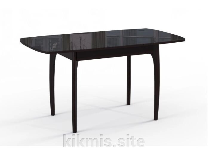 Стол обеденный М15 ДН4 венге/стекло черное ДК - распродажа