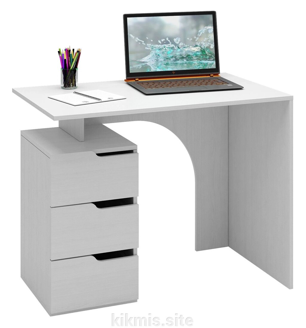Письменный стол МФ Мастер Нейт-1 белый от компании Интернет - магазин Kikmis - фото 1