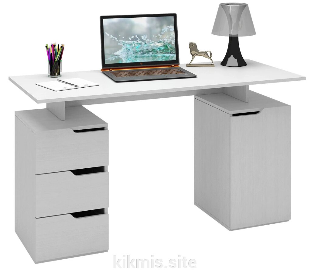 Письменный стол МФ Мастер Нейт-3 белый от компании Интернет - магазин Kikmis - фото 1