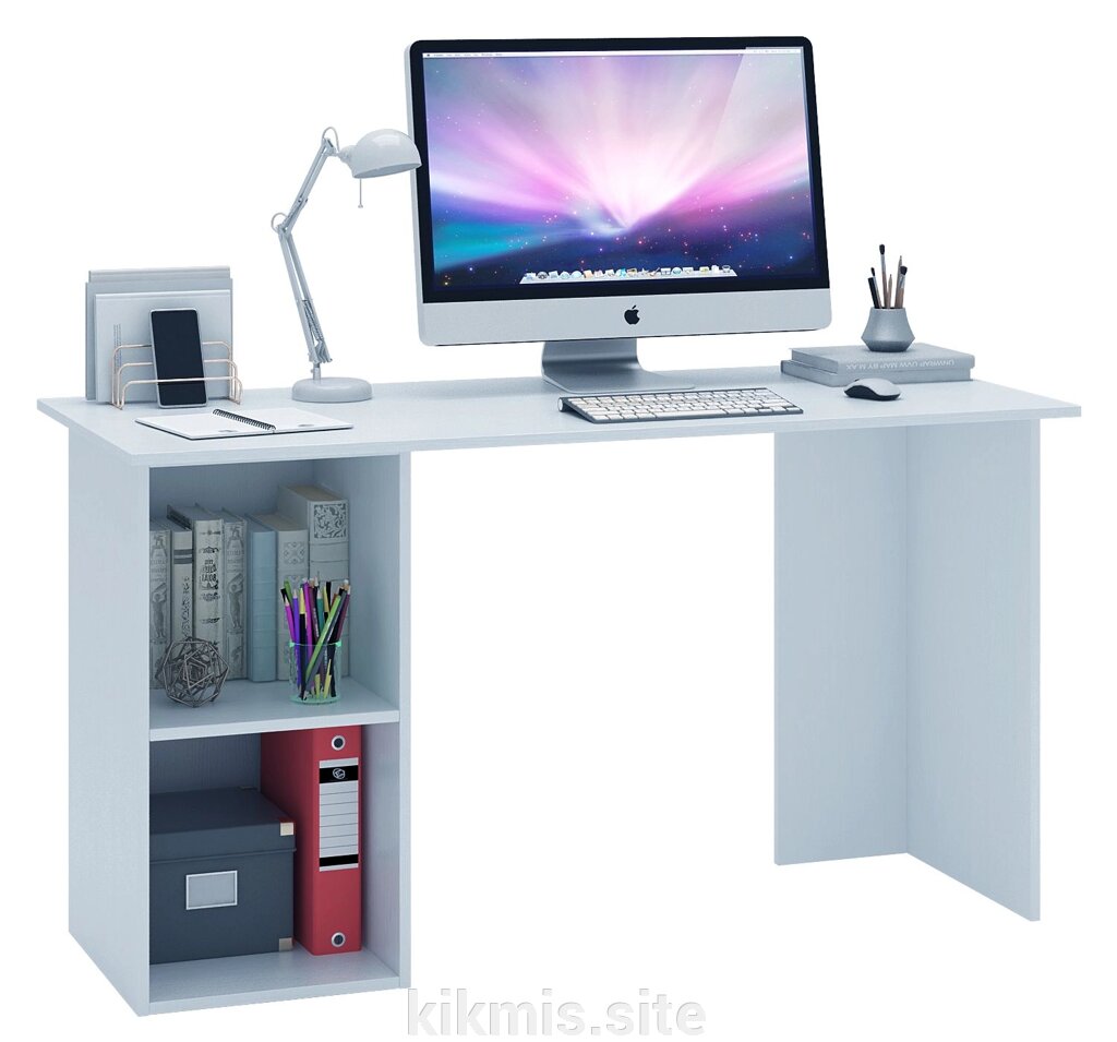 Письменный стол МФ Мастер Прайм-54 белый от компании Интернет - магазин Kikmis - фото 1